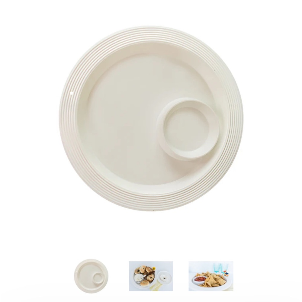 Nora Fleming Pinstripes Melamine Chip & Dip Tray